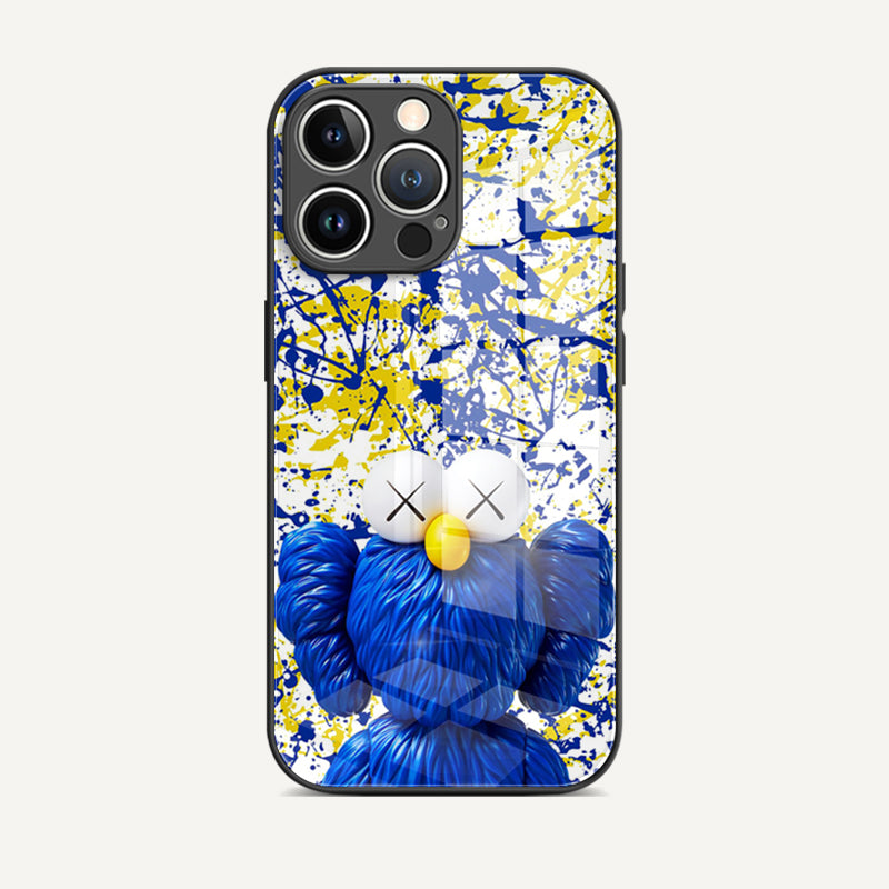 Splatter Art Blue KAWS  iPhone Series – mimaiart