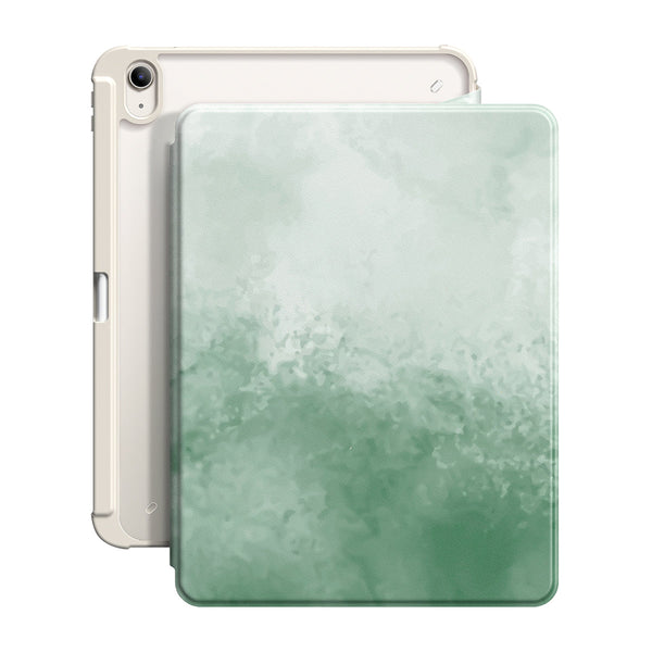 Verde niebla oculta | Funda resistente a impactos con soporte Snap 360° para iPad Series