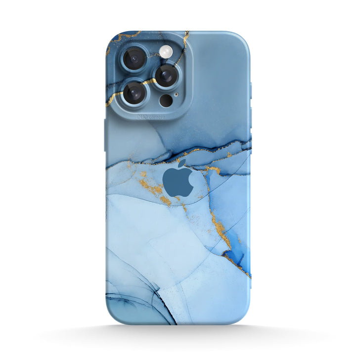 Gold Crack Blue | IPhone Series Impact Resistant Protective Case