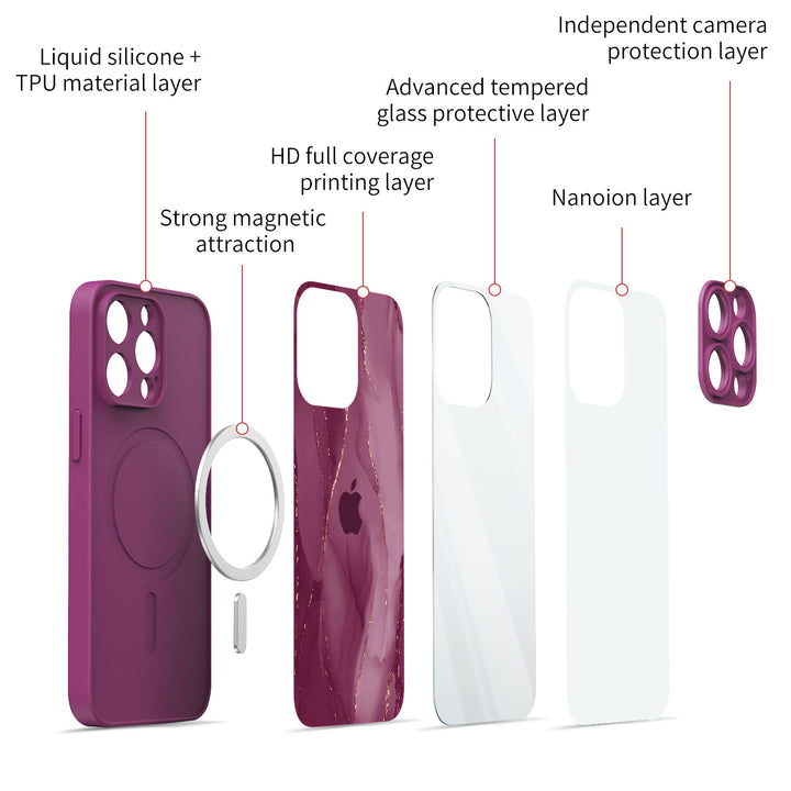 Gilt Plum Red | IPhone Series Impact Resistant Protective Case