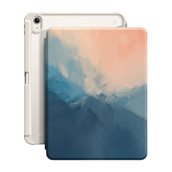 Beige Azul | Funda resistente a impactos con soporte Snap 360° para iPad Series