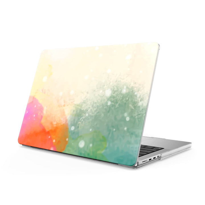 Polvo de naranja verde chispeante | Funda protectora anticaída para Macbook 