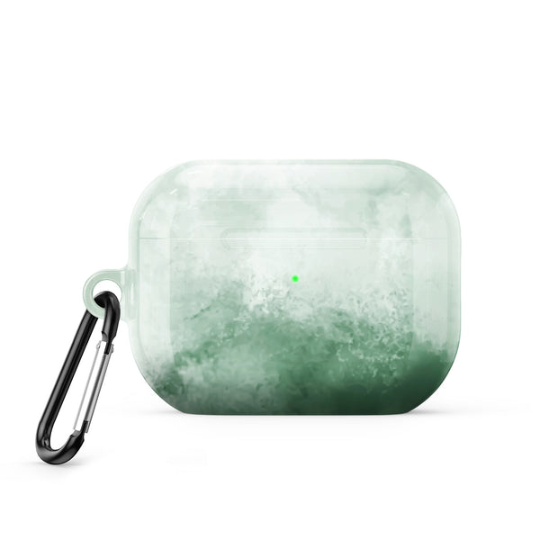 Verde niebla oculta | Funda protectora a prueba de golpes serie AirPods 