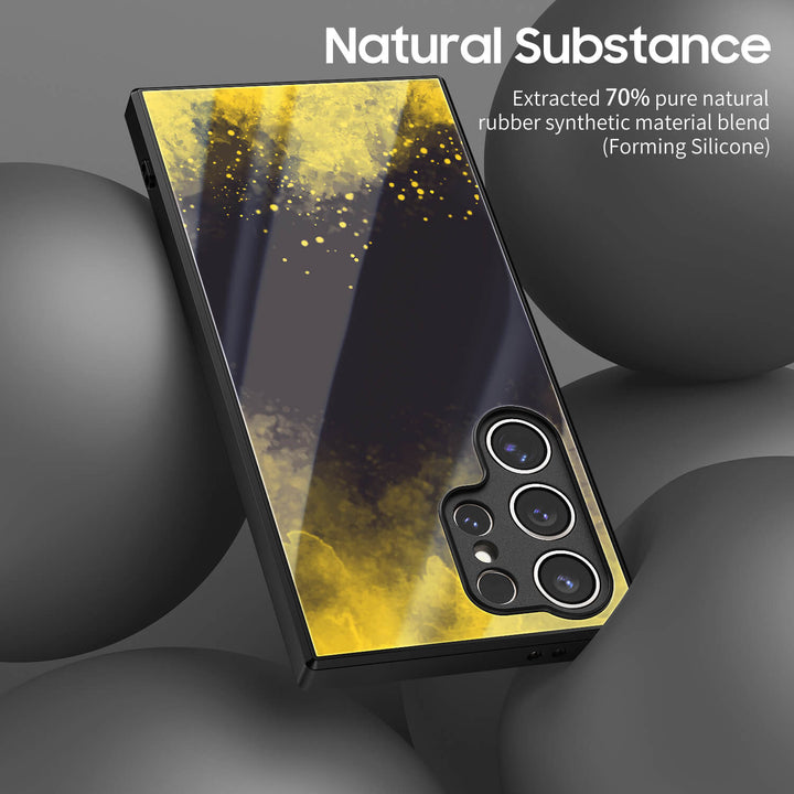 Polvo de naranja verde chispeante | Funda protectora resistente a impactos de la serie Samsung