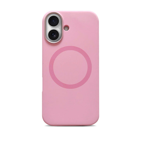 Girly Pink | iPhone MagSafe Metal Lens Frame Silicone Case