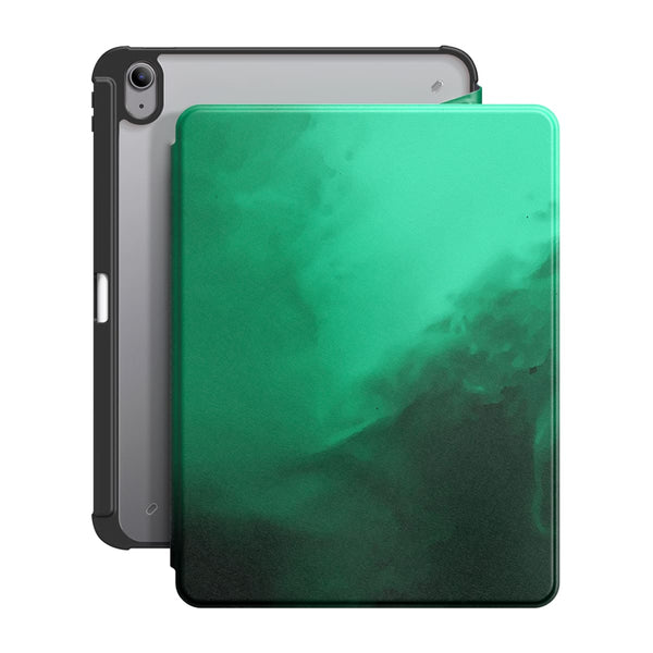 Verde medianoche | Funda resistente a impactos con soporte Snap 360° para iPad Series 