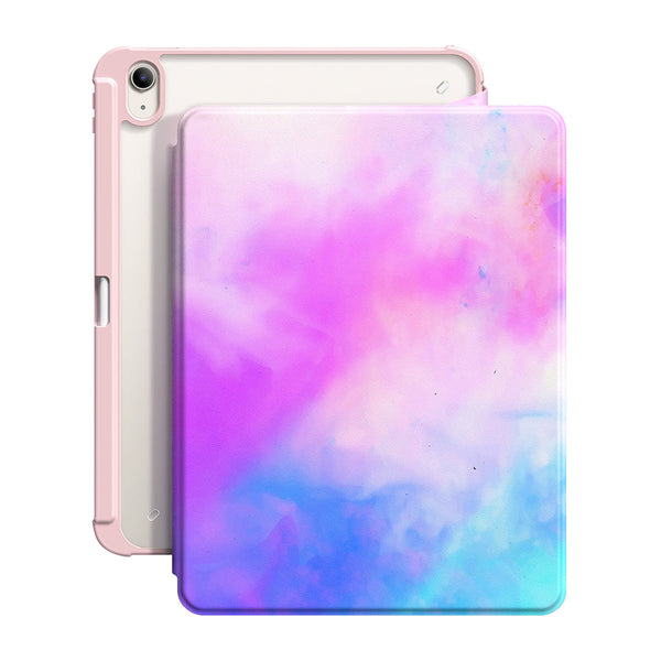 Fantasía rosa y morada | Funda resistente a impactos con soporte Snap 360° para iPad Series 