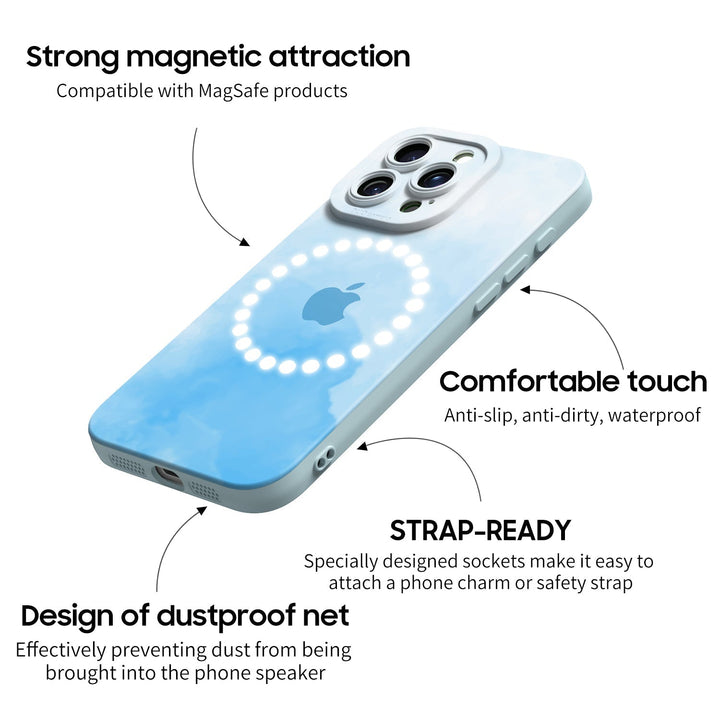 Acuarela Azul | Funda protectora resistente a impactos de la serie iPhone