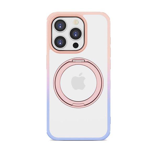 Pink Purple Gradient | iPhone MagSafe Stand Ring Matte Case