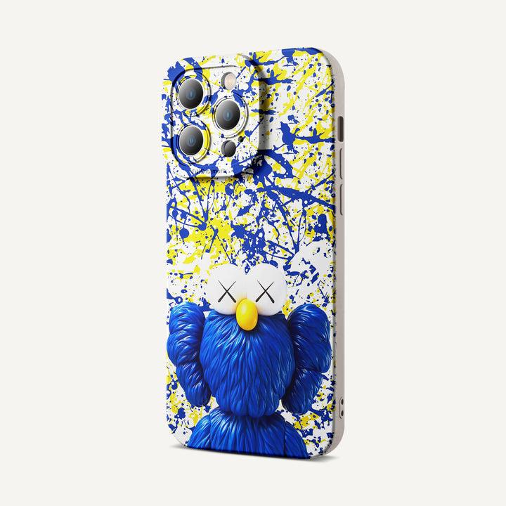 Splatter Art Blue KAWS  iPhone Series – mimaiart