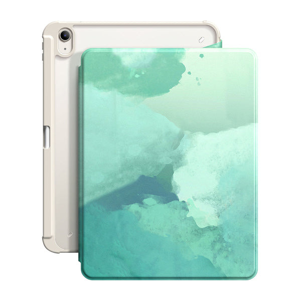 Hoja de loto verde | Funda resistente a impactos con soporte Snap 360° para iPad Series