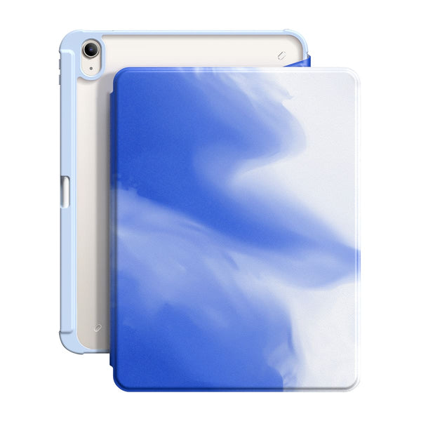 Azul y blanco | Funda resistente a impactos con soporte Snap 360° para iPad Series