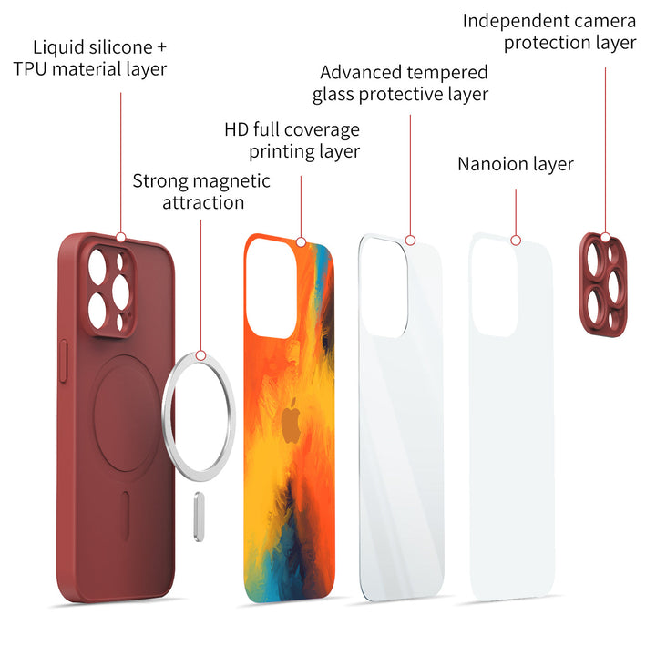 Blue/Orange | IPhone Series Impact Resistant Protective Case