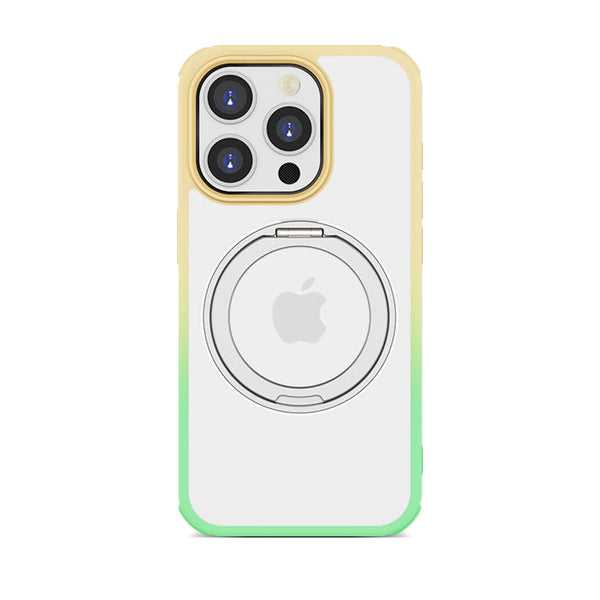 Yellow-Green Gradient | iPhone MagSafe Stand Ring Matte Case