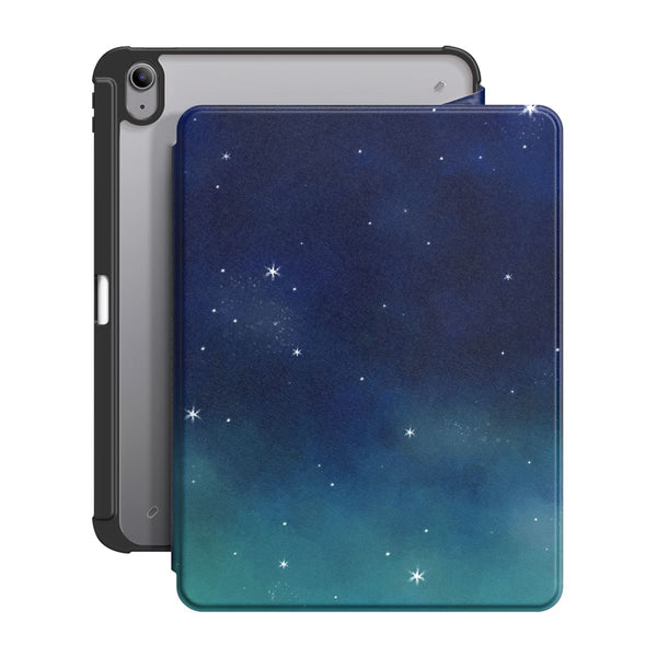 Estrella-Azul Verde | Funda resistente a impactos con soporte Snap 360° para iPad Series 