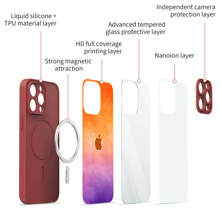 Hierba en el viento | Funda protectora resistente a impactos de la serie iPhone