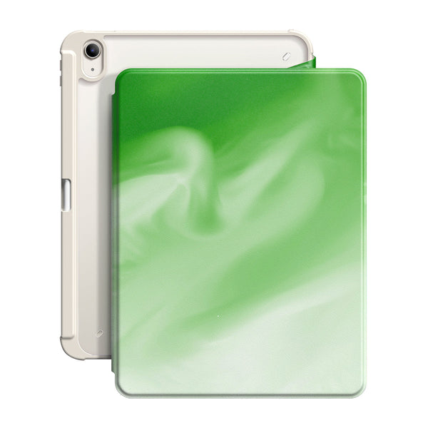 Verde y Blanco | Funda resistente a impactos con soporte Snap 360° para iPad Series