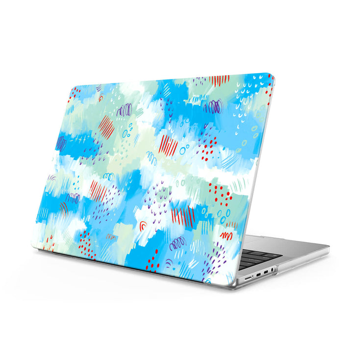 Lago de hielo después del invierno cubierto de nieve | Funda protectora anticaída para Macbook