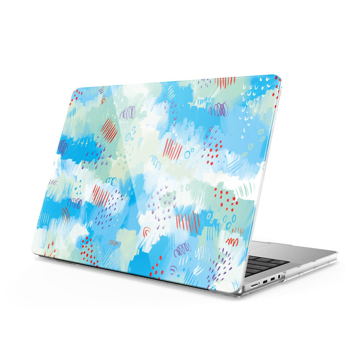 Lago de hielo después del invierno cubierto de nieve | Funda protectora anticaída para Macbook