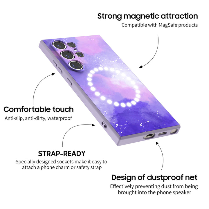 Azul Púrpura Astral | Funda protectora resistente a impactos de la serie Samsung