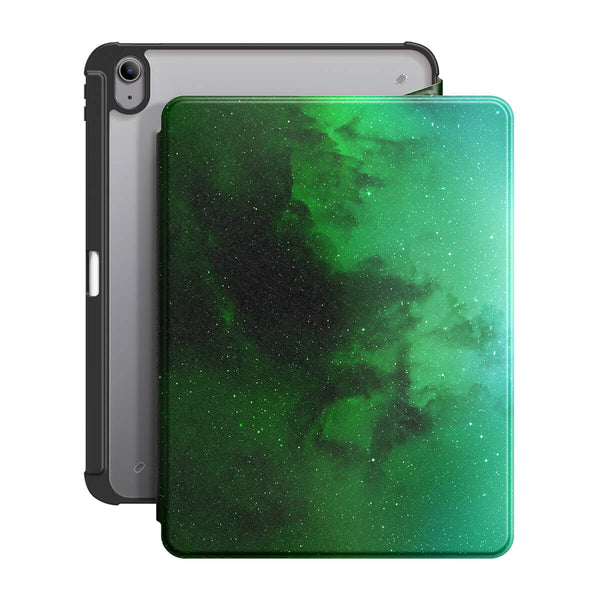 Noche Estrella Verde | Funda resistente a impactos con soporte Snap 360° para iPad Series 