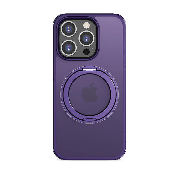 Dark Purple | iPhone MagSafe Stand Ring Matte Case