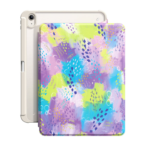 Lavanda revoloteando | Funda resistente a impactos con soporte Snap 360° para iPad Series