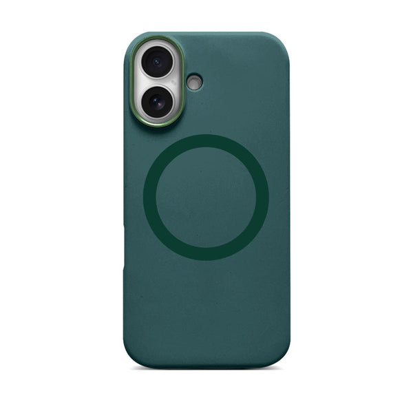 Dark Green | iPhone MagSafe Metal Lens Frame Silicone Case