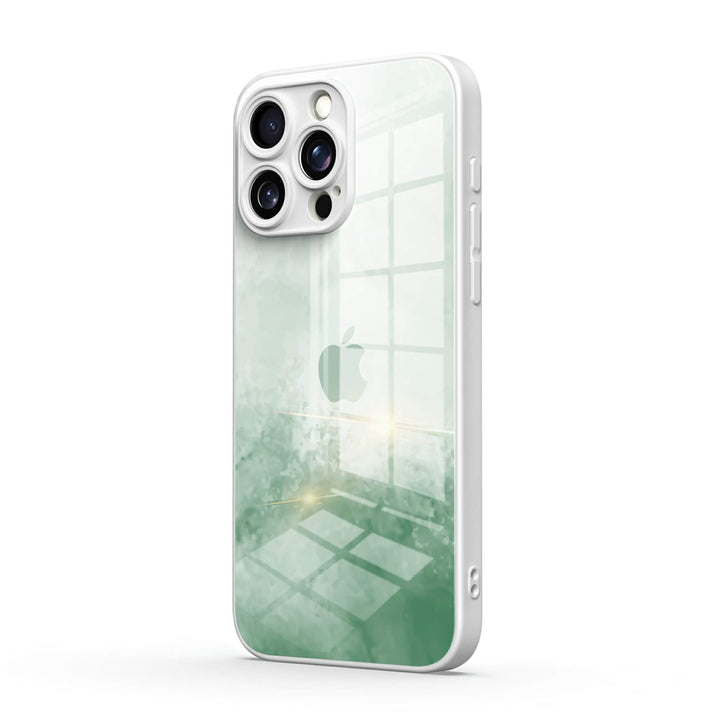 Verde niebla oculta | Funda protectora resistente a impactos de la serie iPhone