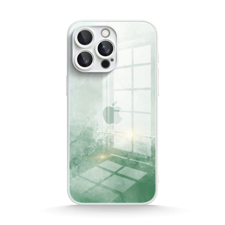 Verde niebla oculta | Funda protectora resistente a impactos de la serie iPhone